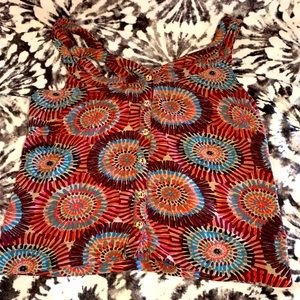 American Rag sleeveless top. 100% rayon size Small buttons in the front
